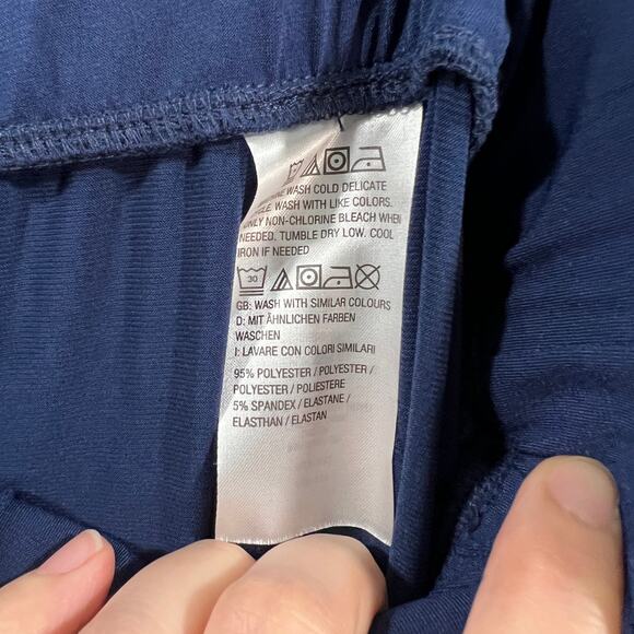 Girl With Curves Petite Wide Leg Knit Pant Navy, Petite Small - Picture 10 of 10